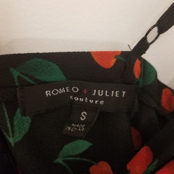 Romeo + Juliet Couture black cherry print jumpsuit - Picture 5 of 5